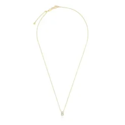 Colar curto em ouro e 0,05 ct de diamantes letra B Alphabet