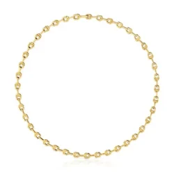 Colar curto logo banhado a ouro de 18 K sobre prata TOUS MANIFESTO