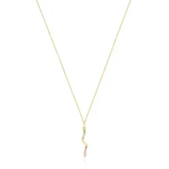 Colar em ouro com espiral de pedras preciosas TOUS St Tropez