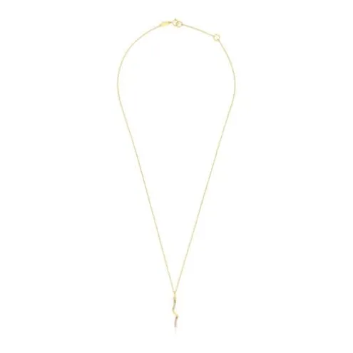 Colar em ouro com espiral de pedras preciosas TOUS St Tropez