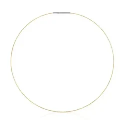 Colar em ouro e aço Mesh Tube