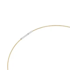 Colar em ouro e aço Mesh Tube