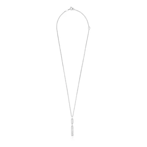 Colar em prata com placa retangular TOUS Bear Row
