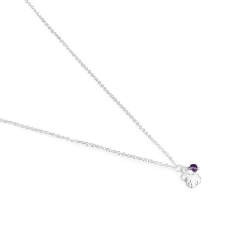 Colar em prata e ametista urso Bold Motif