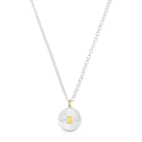 Colar em prata e prata vermeil urso Iris Motif
