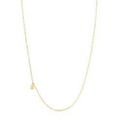 Colar em prata vermeil com argolas ovais Bold Bear