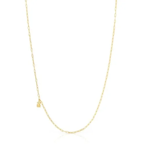 Colar em prata vermeil com argolas ovais Bold Bear