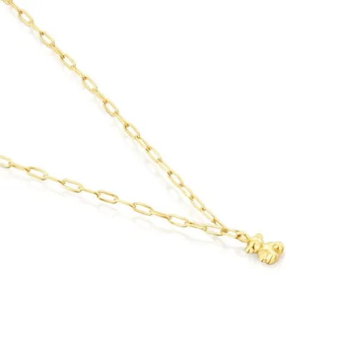 Colar em prata vermeil com argolas ovais Bold Bear