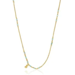 Colar em prata vermeil e amazonite Bold Bear