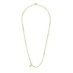 Colar em prata vermeil e amazonite Bold Bear