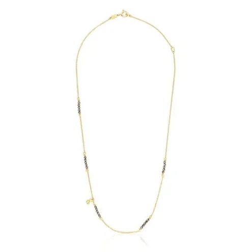 Colar em prata vermeil e pirite Bold Bear