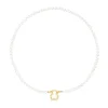 Colar Hold urso em Ouro e Pérolas