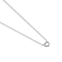Colar Les Classiques coração em Ouro branco e Diamantes