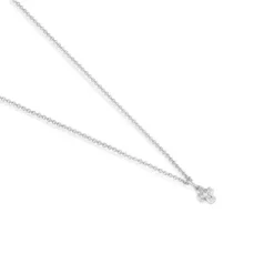 Colar Les Classiques cruz em Ouro branco com Diamantes