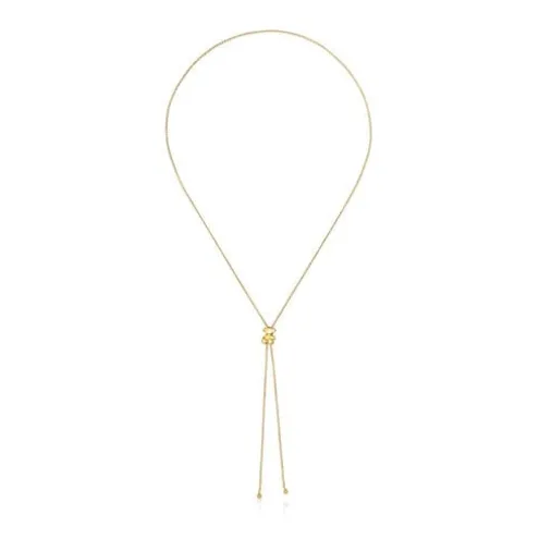 Colar médio banhado a ouro 18 K sobre prata e motivo de urso Bold Bear