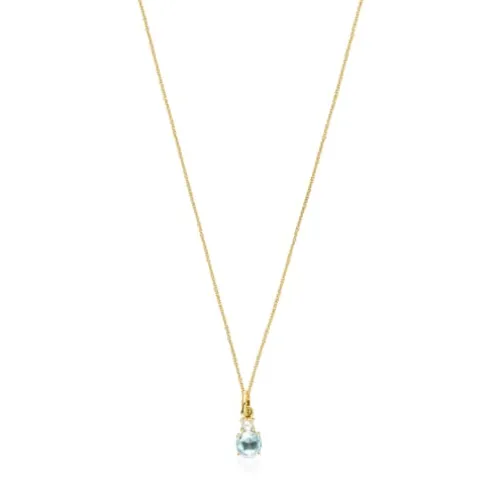 Colar Mini Ivette em Ouro com Topázio e Pérola