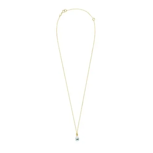 Colar Mini Ivette em Ouro com Topázio e Pérola