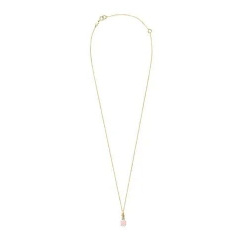 Colar Mini Ivette em Ouro com Opala e Topázio