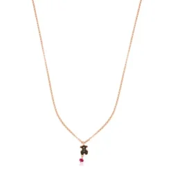 Colar Motif em Prata Vermeil rosa