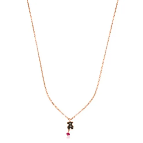 Colar Motif em Prata Vermeil rosa