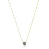 Colar Nenufar em Prata vermeil e diamantes