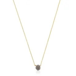 Colar Nenufar em Prata vermeil e diamantes