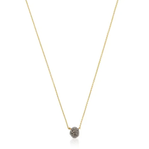Colar Nenufar em Prata vermeil e diamantes