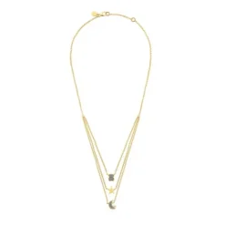 Colar Nocturne em Prata Vermeil, Diamantes e Pérola