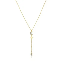 Colar Nocturne em Prata vermeil e motivos de Diamantes