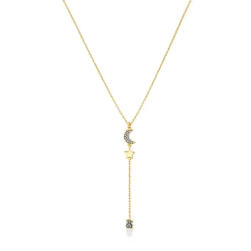 Colar Nocturne em Prata vermeil e motivos de Diamantes