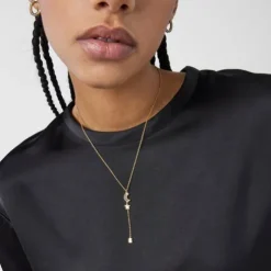 Colar Nocturne em Prata vermeil e motivos de Diamantes