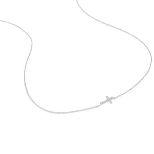 Colar TOUS Cruz em Ouro branco com Diamantes