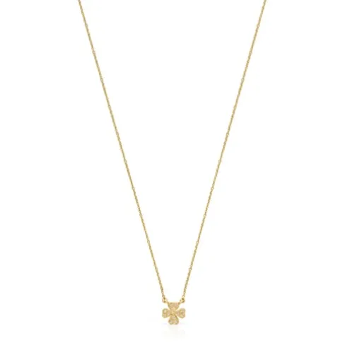 Colar TOUS Good Vibes trevo em Ouro e Diamantes