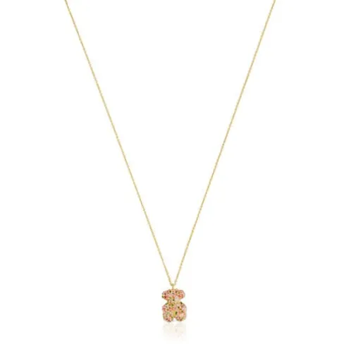 Colar urso Bold Bear em pedras preciosas e ouro