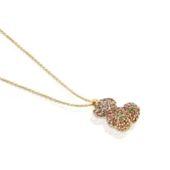 Colar urso Bold Bear em pedras preciosas e ouro