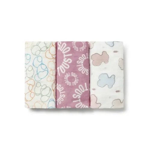 Conjunto de 3 mantilhas MMuse cor-de-rosa