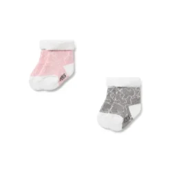 Conjunto de 2 pares de peúgas de bebé SSocks cor-de-rosa