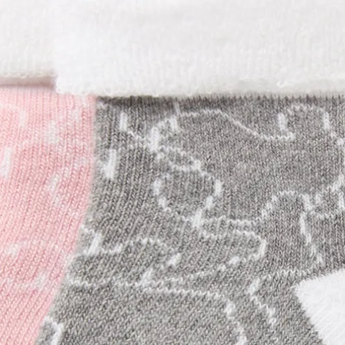 Conjunto de 2 pares de peúgas de bebé SSocks cor-de-rosa