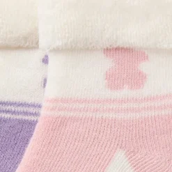 Conjunto de 2 pares de peúgas de bebé SSocks cor-de-rosa