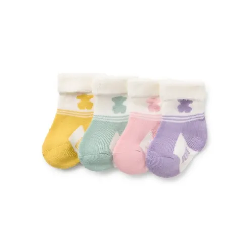 Conjunto de 4 pares de peúgas de bebé SSocks cor-de-rosa