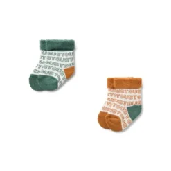 Conjunto de 2 pares de peúgas de bebé SSocks cor única