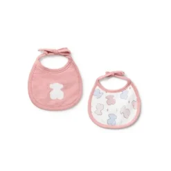 Conjunto de babetes de bebé Colors cor-de-rosa