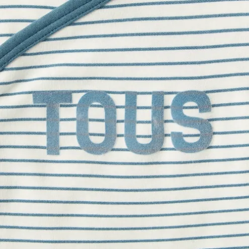 Conjunto de bodies de bebé cruzados Classic azul
