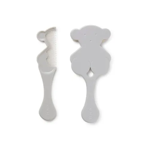 Conjunto de escova e pente Beauty cinzento
