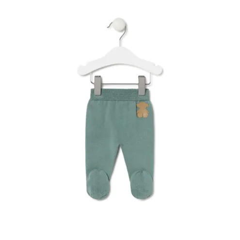 Conjunto de malha de bebé Tricot logótipo TOUS verde