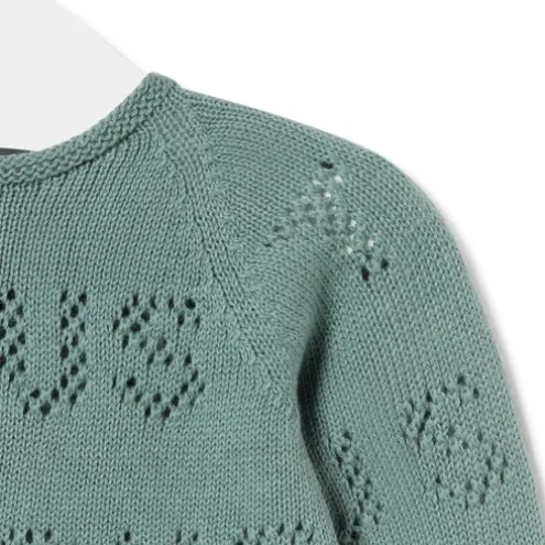 Conjunto de malha de bebé Tricot logótipo TOUS verde