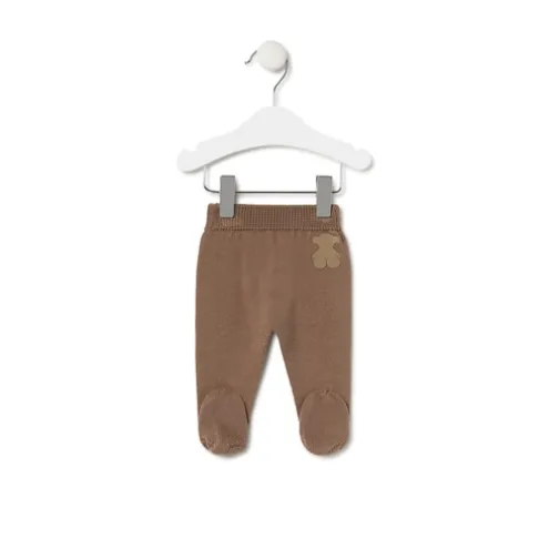 Conjunto de malha de bebé Tricot logótipo TOUS bege
