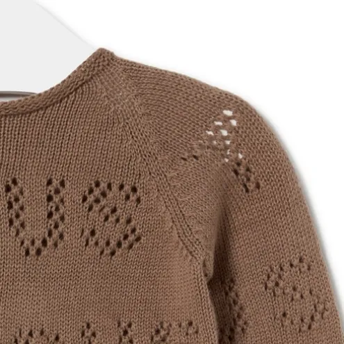 Conjunto de malha de bebé Tricot logótipo TOUS bege