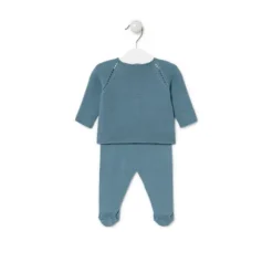 Conjunto de malha de bebé Tricot azul