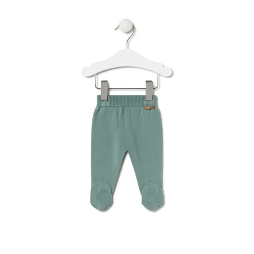 Conjunto de malha de bebé Tricot às riscas verde